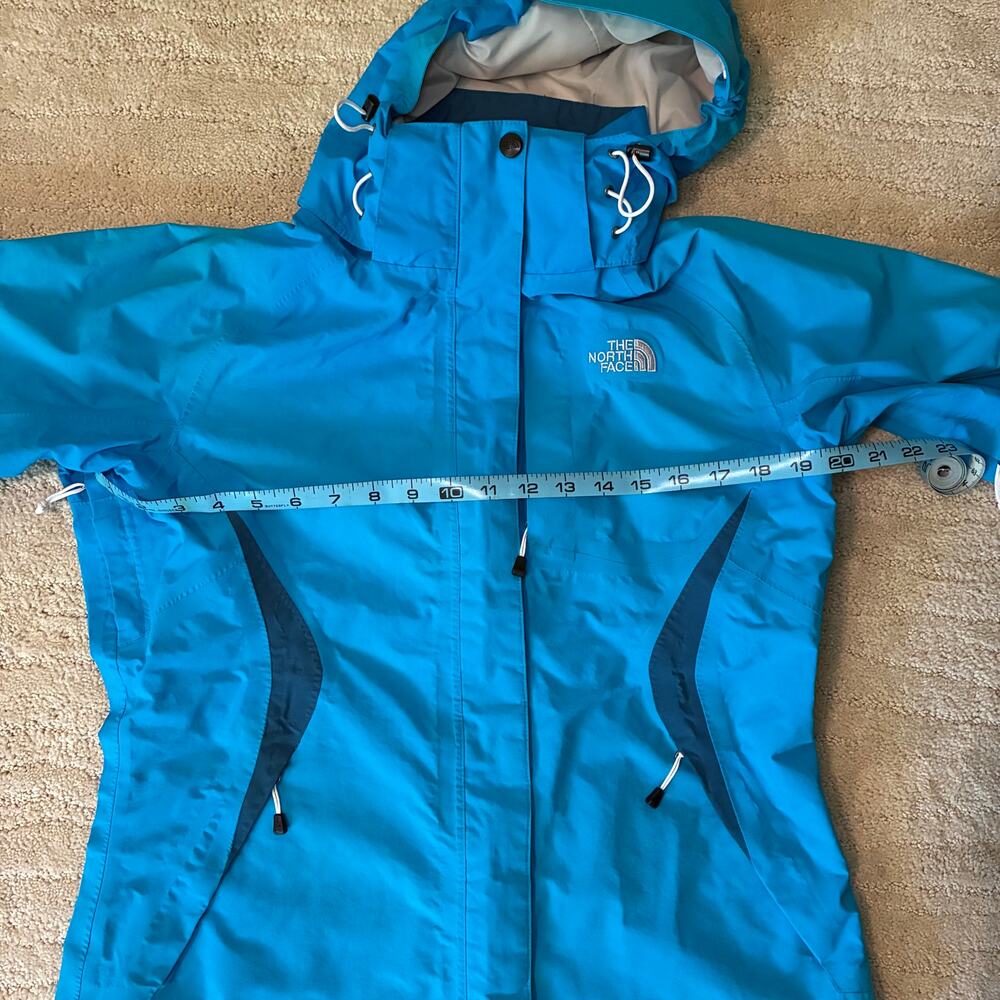 The North Face Women’s M HyVent Blue Waterproof Hooded Rain Jacket Coat Gorpcore - Picture 4 of 8